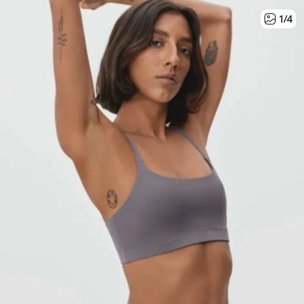 Everlane The Invisible Bralette gray/green